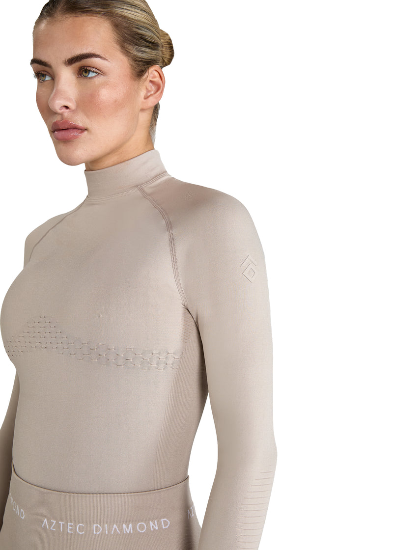 Aztec Diamond Thermal 3D Knit Top - Women