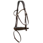Otto Schumacher Bridle Tokyo Chocolate - Noseband Comfort XS Anatomically Formed Special Nubuk Garden Negro Padded Fineline Met.Gold - Browband Rivoli XS Curved Greige - Silver Shade & Crystal & Silve