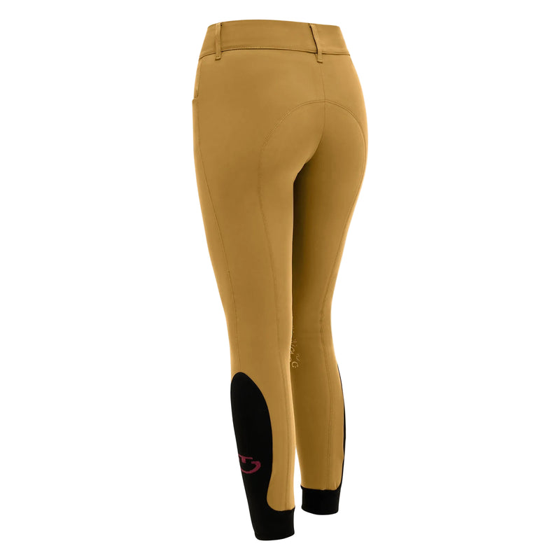 Cavalleria Toscana Pantalon d'équitation American - Taille Haute - Grips aux Genoux - Femme