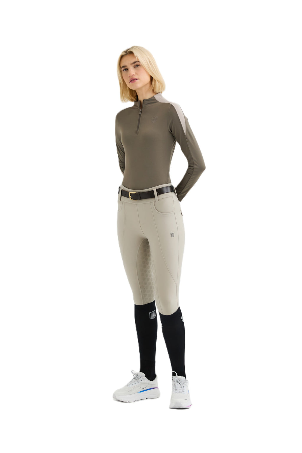 Maya Delorez Enganliegender Half Zip - Lange Ärmel - Damen