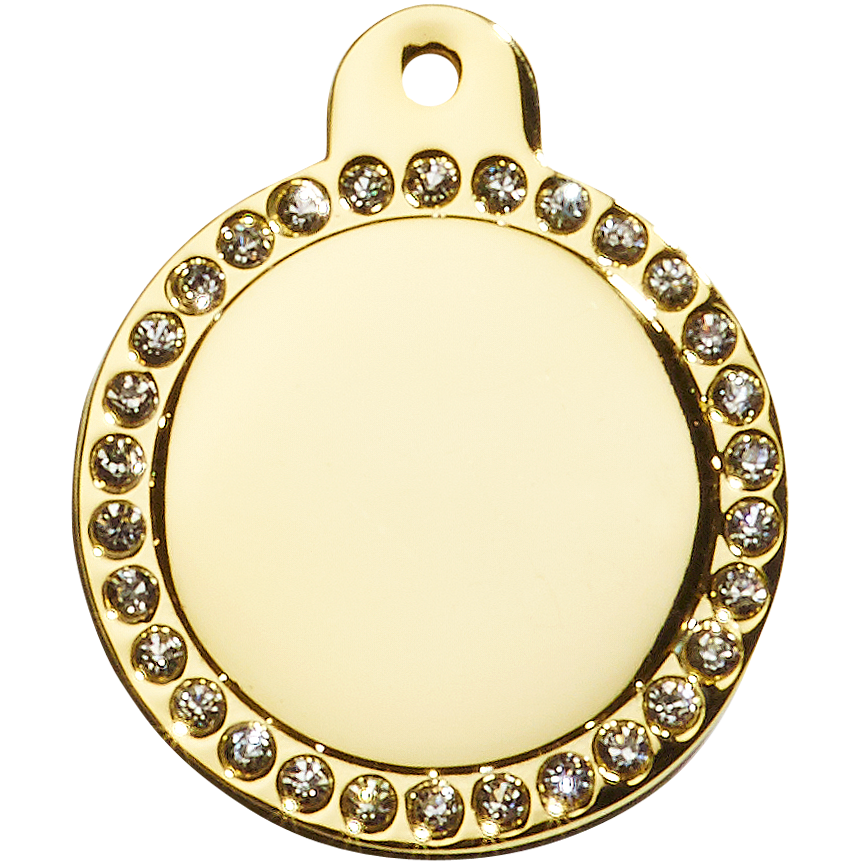 Penning Cirkel Glamour - Goud - Maat L