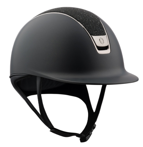 Samshield 2.0 Shadowmatt Zwart / Top Crystal Fabric Zwart / Trim Chrome Zwart / Blazon Chrome Zwart