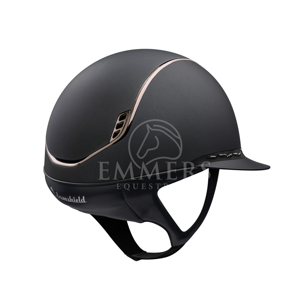 Samshield 2.0 Miss Shield Shadow Mat Black - Frontal Band Flower Swarovski Black - Trim & Blazon Chrome Black