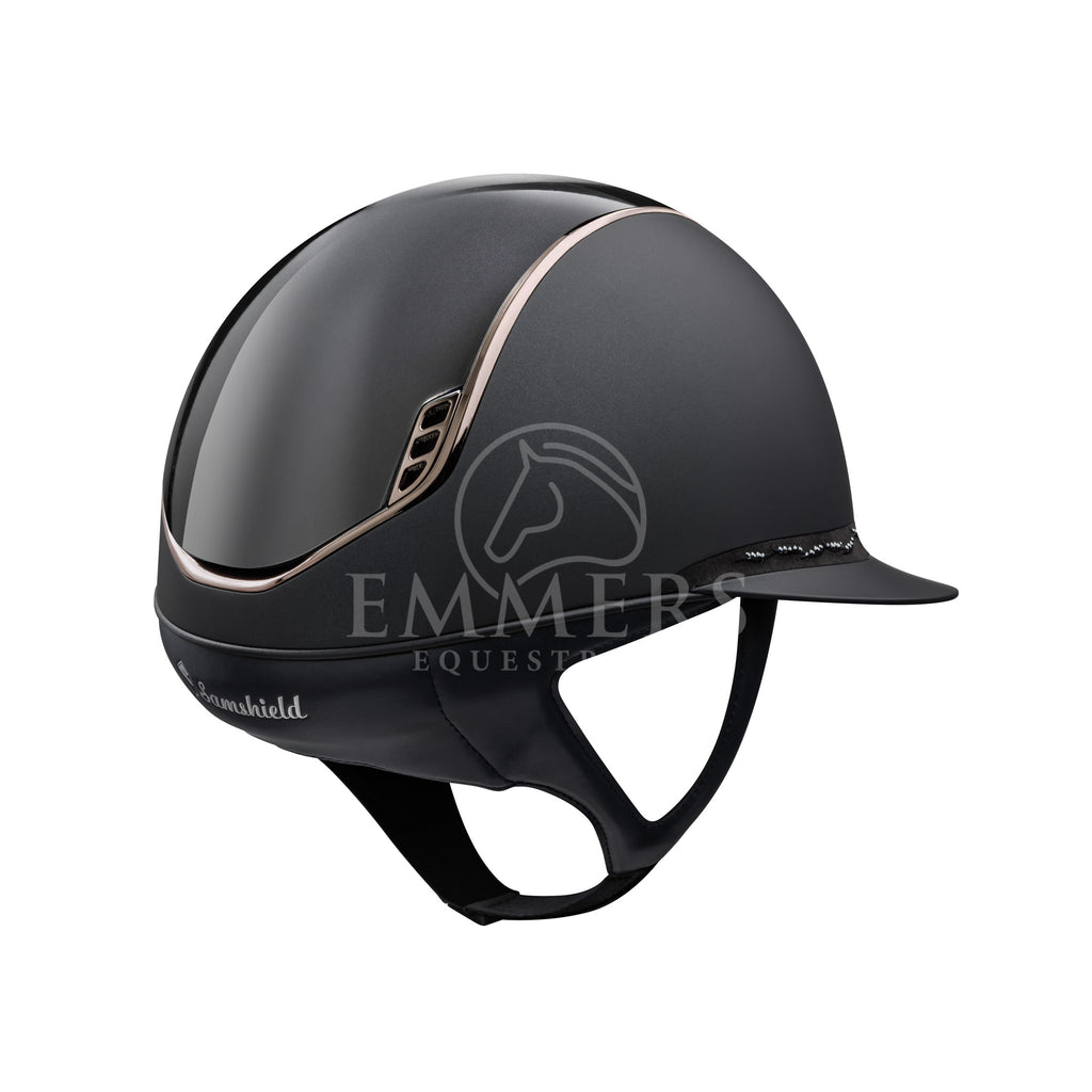 Samshield 2.0 Miss Shield Shadow Mat Black - Top Shadow Glossy Black - Frontal Band Flower Swarovski Black - Trim & Blazon Chrome Black