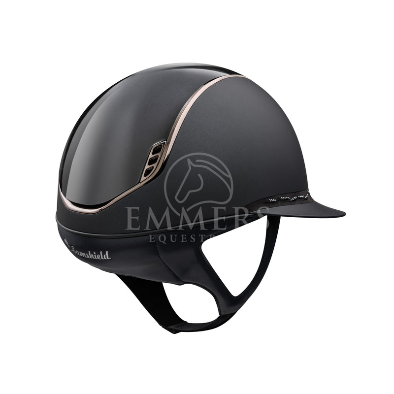 Samshield 2.0 Miss Shield Shadow Mat Black - Top Shadow Glossy Black - Frontal Band Flower Swarovski Black - Trim & Blazon Chrome Black