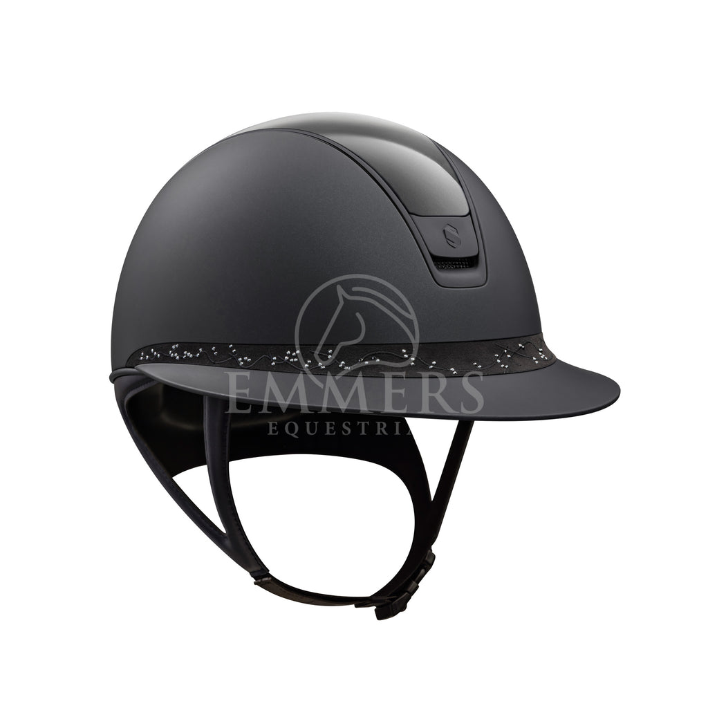 Samshield 2.0 Miss Shield Shadow Mat Black - Top Shadow Glossy Black - Frontal Band Crystal Leaf Black - Trim & Blazon Matt Black