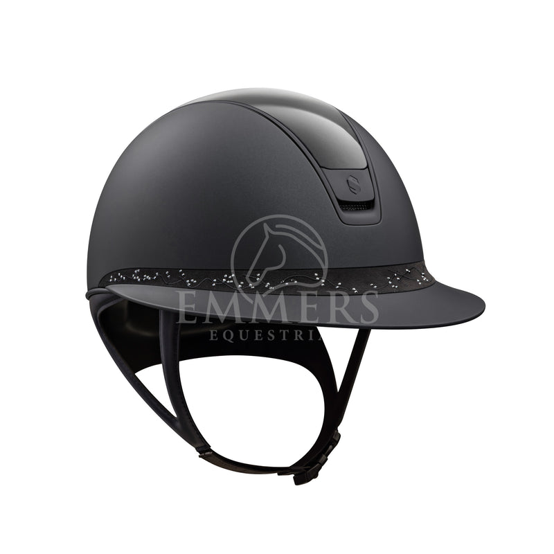 Samshield 2.0 Miss Shield Shadow Mat Black - Top Shadow Glossy Black - Frontal Band Crystal Leaf Black - Trim & Blazon Matt Black