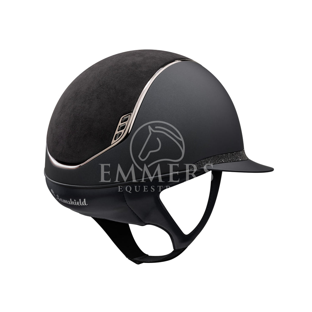 Samshield 2.0 Miss Shield Shadowmatt Black / Top Alcantara Black / Frontal Band Crystal Fabric Black / Trim Chrome Black / Blazon Crystal Fabric Black