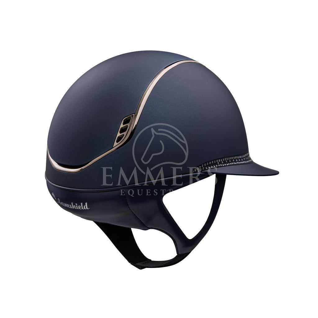 Samshield 2.0 Miss Shield Shadow Mat Blue - Frontal Band Tiara Blue - Trim & Blazon Chrome Black