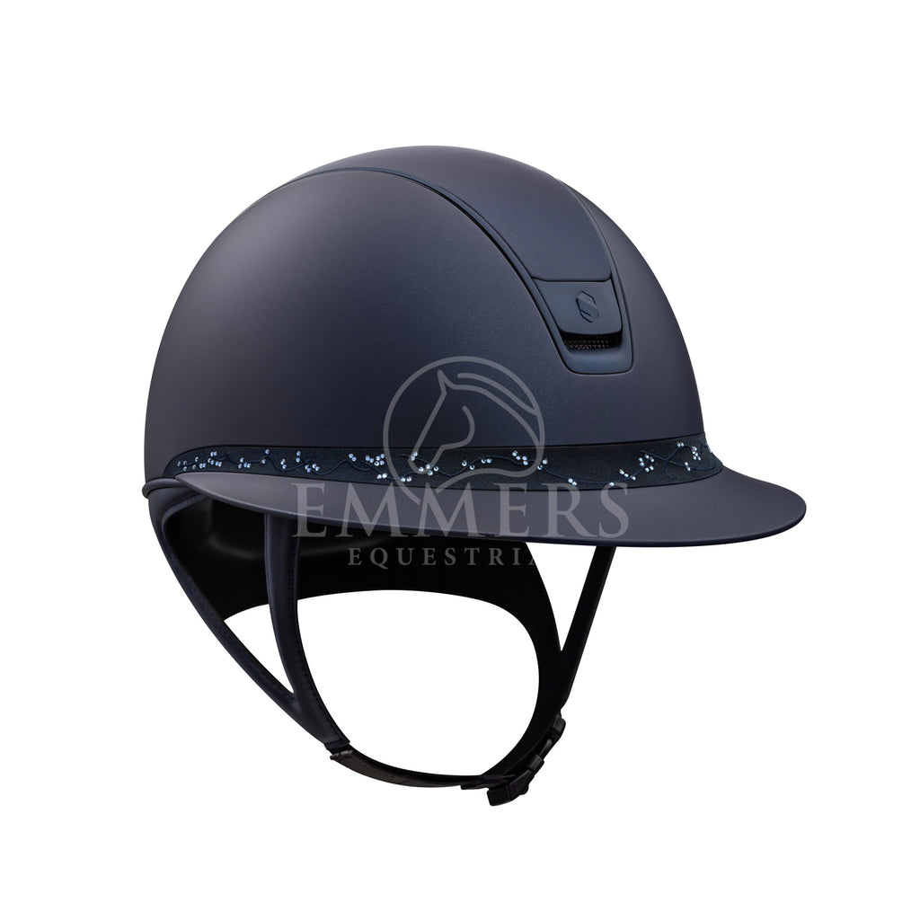 Samshield 2.0 Miss Shield Shadow Mat Blue - Frontal Band Crystal Leaf Blue - Trim & Blazon Matt Blue