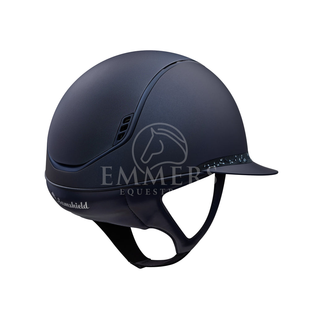 Samshield 2.0 Miss Shield Shadow Mat Blue - Frontal Band Crystal Leaf Blue - Trim & Blazon Matt Blue