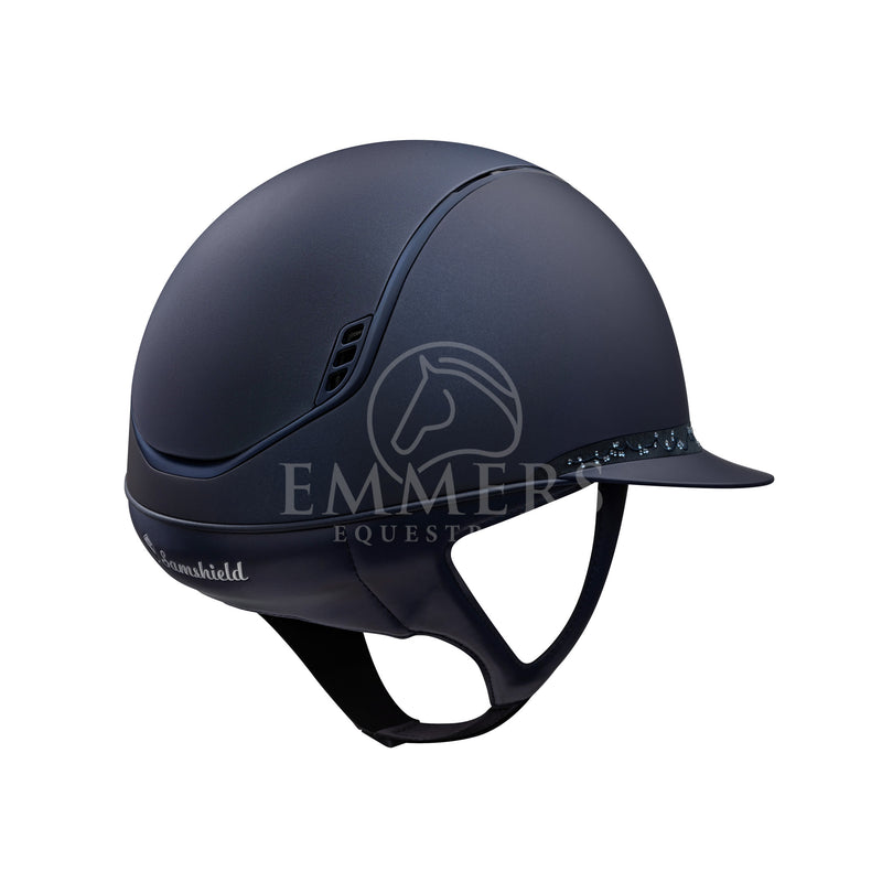 Samshield 2.0 Miss Shield Shadow Mat Blue - Frontal Band Crystal Leaf Blue - Trim & Blazon Matt Blue
