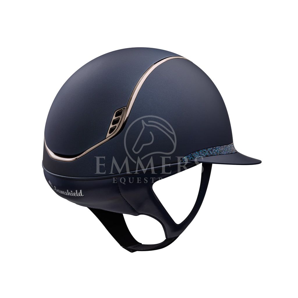 Samshield 2.0 Miss Shield Shadow Mat Blue - Frontal Band Ultra Fine Rock Bermuda Blue - Trim Chrome Black - Blazon Ultra Fine Rock Bermuda Blue