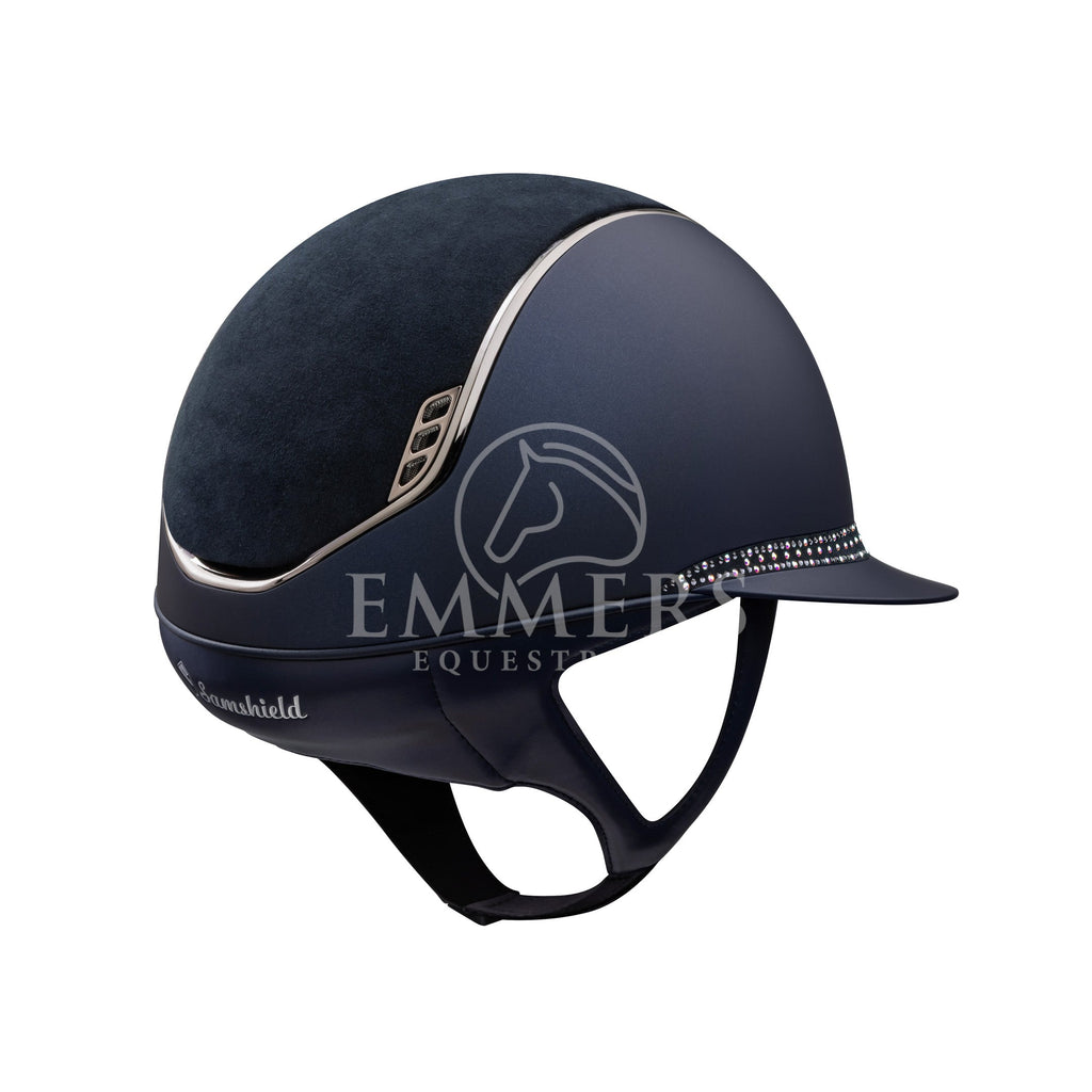Samshield 2.0 Miss Shield Shadowmatt Blue / Top Alcantara Blue / Frontalband Tiara Blue Graphite / Trim Chrome Black / Blazon Chrome Black