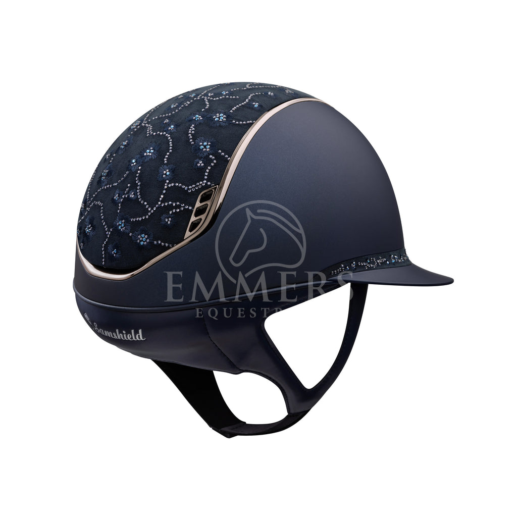 Samshield 2.0 Miss Shield Shadow Mat Blue - Top & Frontal Band Cherry Blossom Blue - Trim & Blazon Chrome Black