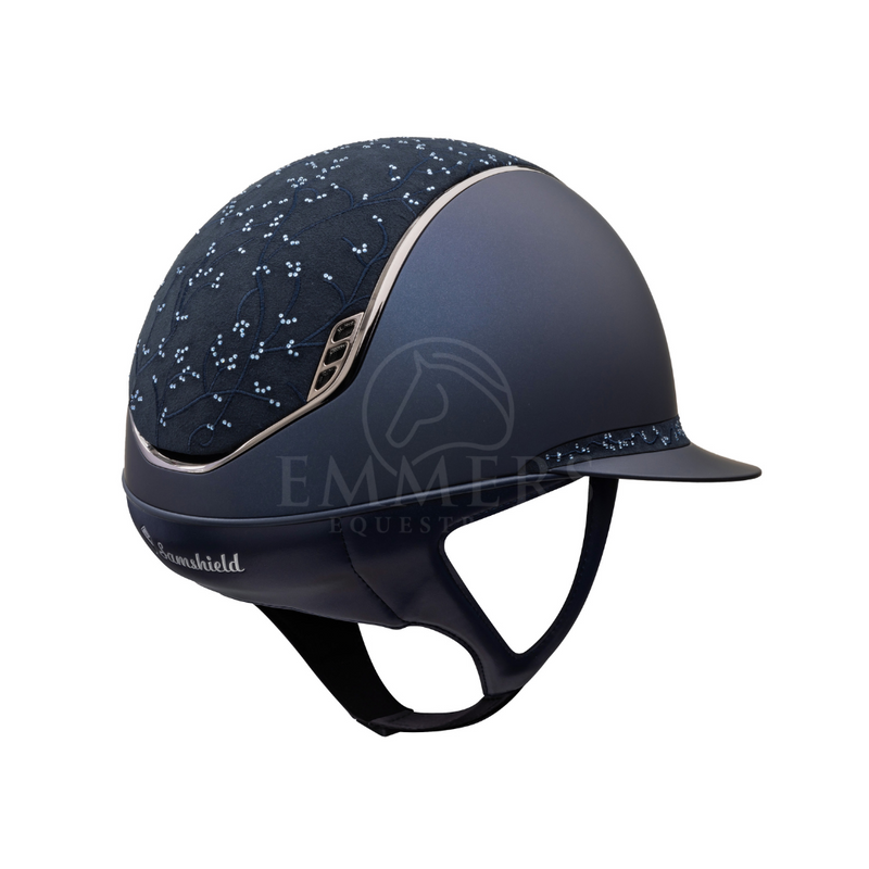 Samshield 2.0 Miss Shield Shadowmatt Blue/ Top Crystal Leaf Blue/ Frontalband Crystal Leaf Blue/ Trim Chrome Black/ Blazon Chrome Black