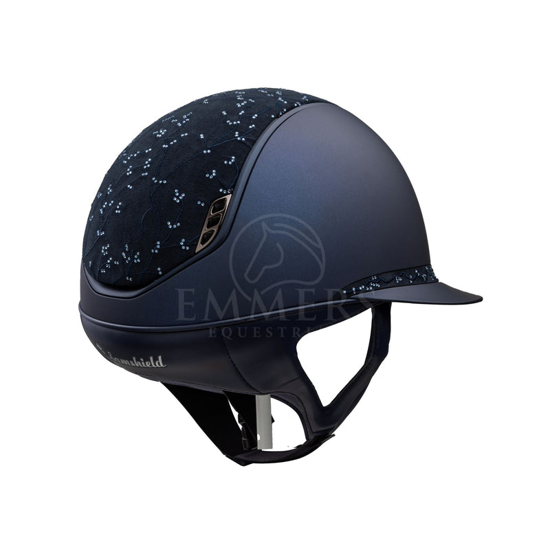 Samshield 2.0 Miss Shield Shadowmatt Blauw / Top Crystal Leaf Blauw / Trim Crystal Leaf Blauw / Trim Matt Blauw 5Swa Crystal / Blazon Chrome Zwart