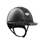 Samshield 2.0 Miss Shield Glossy Noir Métallisé / Top Spring Flower Noir / Bandeau Frontal Spring Flower Noir / Liseré Noir Mat / Blason Chrome Noir