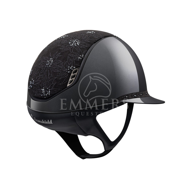 Samshield 2.0 Miss Shield Shadow Glossy Black - Top & Frontal Band Spring Flower Black - Trim Matt Black - Blazon Chrome Black