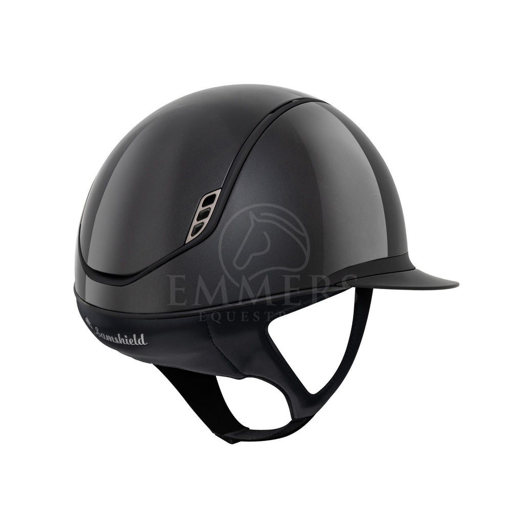 Samshield 2.0 Miss Shield Glossy Black / Top Shadow Glossy Black / Frontal Band Synthetic Leather Black / Trim Mat Black / Blazon Crystal Fabric Black