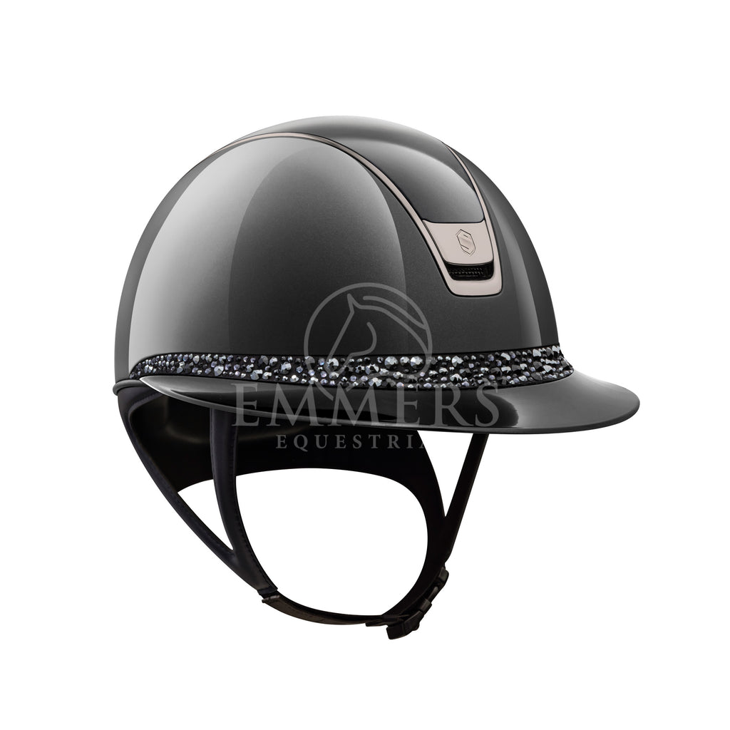 Samshield 2.0 Miss Shield Shadow Glossy Black - Frontal Band Glacier Black - Trim & Blazon Chrome Black