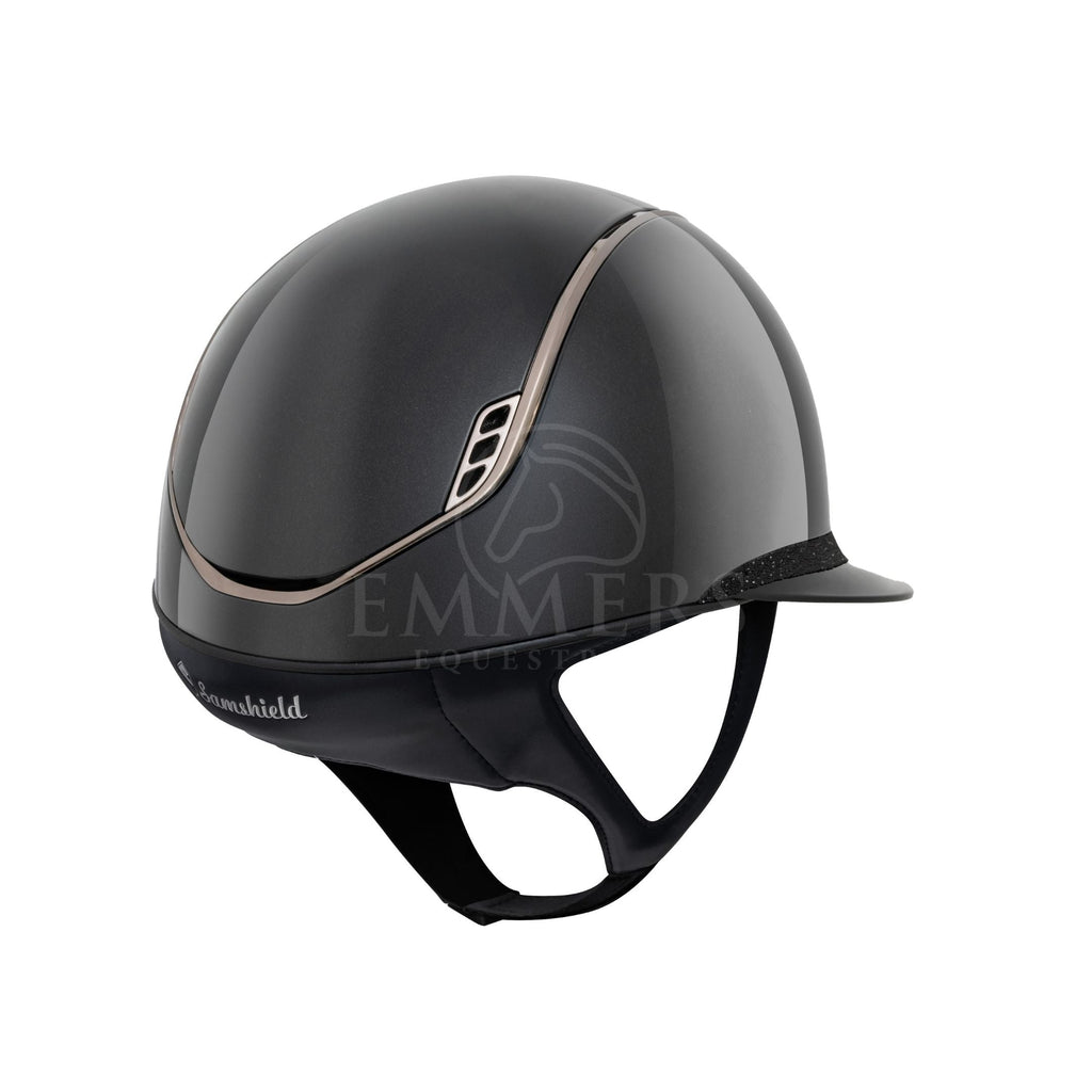 Samshield 2.0 Miss Shield Glossy Zwart / Top Glossy Zwart / Fontal Band Cryst. Fab. Zwart / Trim Chrome Zwart / Blazon Crst.Fab. Zwart