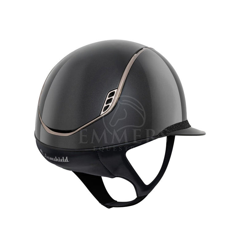 Samshield 2.0 Miss Shield Glossy Zwart / Top Glossy Zwart / Fontal Band Cryst. Fab. Zwart / Trim Chrome Zwart / Blazon Crst.Fab. Zwart