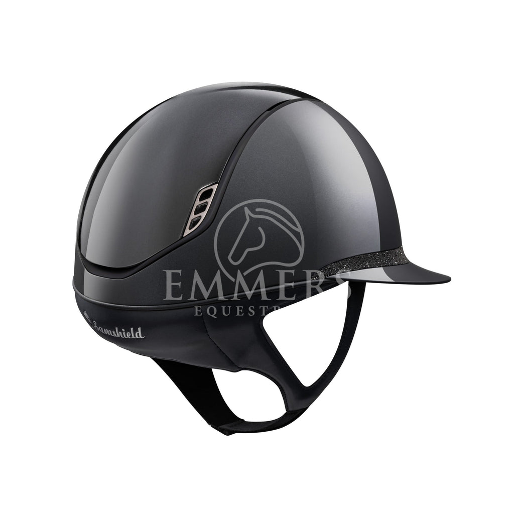 Samshield 2.0 Miss Shield Shadowglossy Black / Top Shadowglossy Black / Frontalband Crystal Fabric Black / Trim Matt Black / Blazon Crystal Fabric Black
