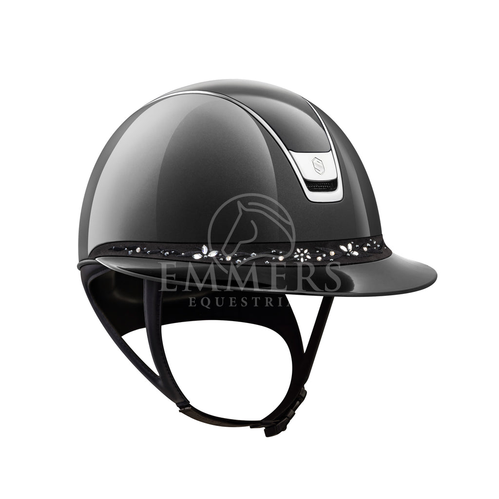 Samshield 2.0 Miss Shield Shadow Glossy Black - Frontal Band Flower Swarovski Jewelry Alcantara Black Majestic Black - Trim & Blazon Chrome
