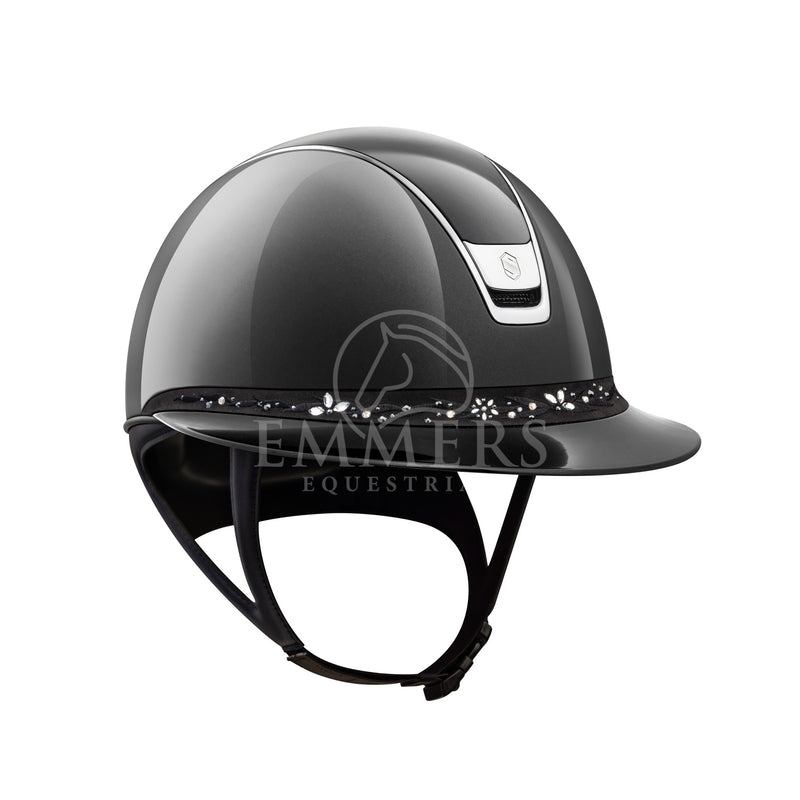 Samshield 2.0 Miss Shield Shadow Glossy Black - Frontal Band Flower Swarovski Jewelry Alcantara Black Majestic Black - Trim & Blazon Chrome