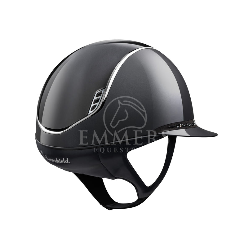 Samshield 2.0 Miss Shield Shadow Glossy Black - Frontal Band Flower Swarovski Jewelry Alcantara Black Majestic Black - Trim & Blazon Chrome