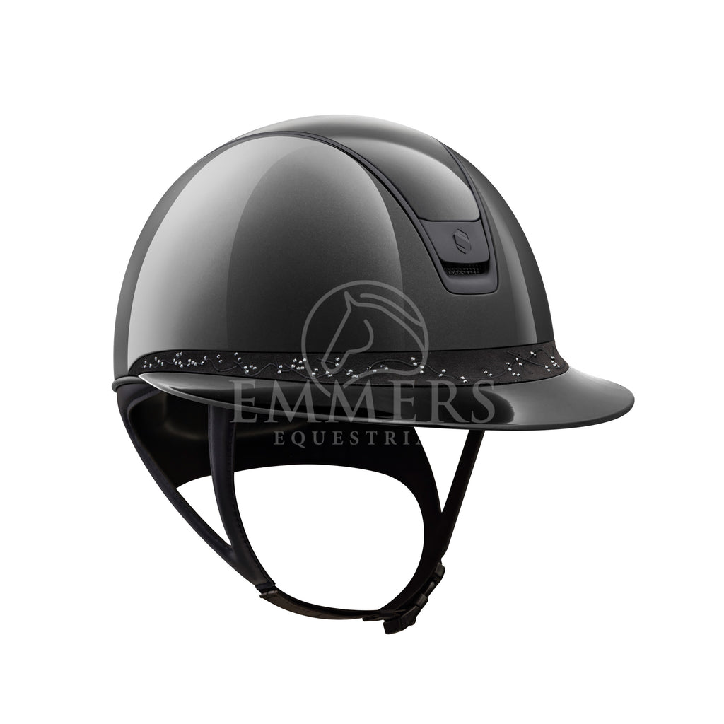 Samshield 2.0 Miss Shield Shadow Glossy Black - Frontal Band Crystal Leaf Black - Trim & Blazon Matt Black
