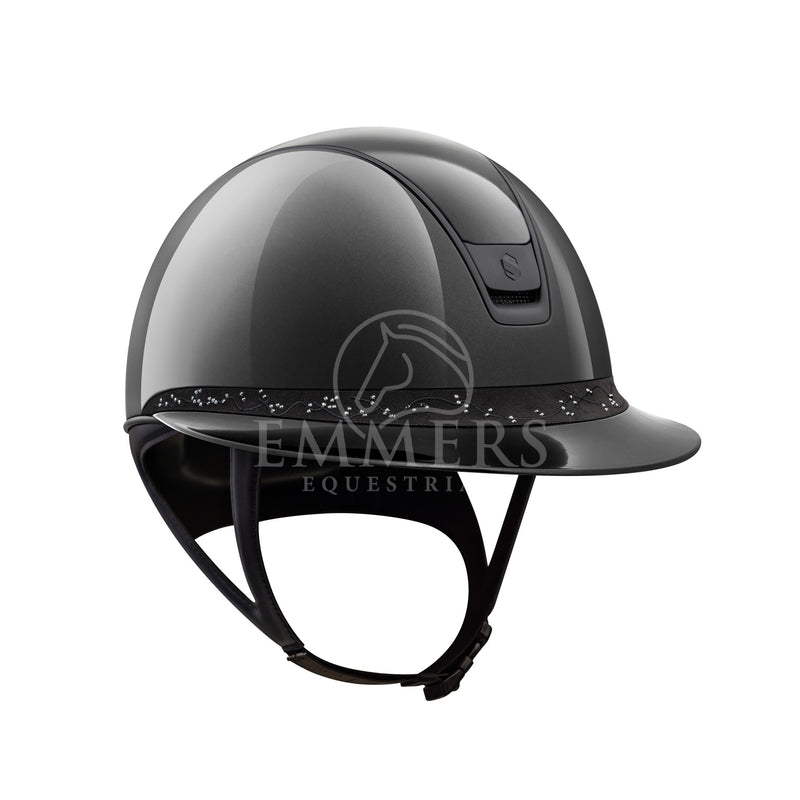 Samshield 2.0 Miss Shield Shadow Glossy Black - Frontal Band Crystal Leaf Black - Trim & Blazon Matt Black