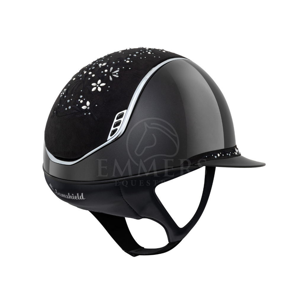 Samshield Miss Shield 2.0 - Glossy Zwart - Top Flower Swarovski Zwart