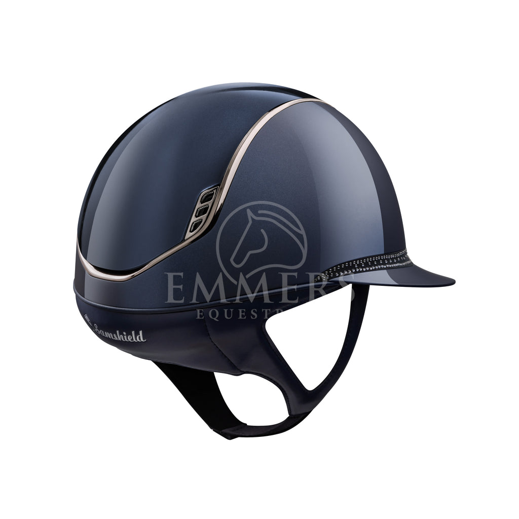 Samshield 2.0 Miss Shield Shadow Glossy Blue - Frontal Band Tiara Blue - Trim & Blazon Chrome Black
