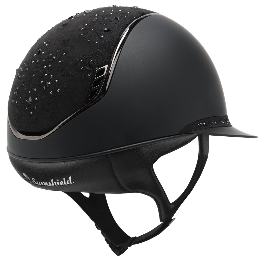 Samshield 2.0 Miss Shield Shadowmatt Black / Top Crystal Bloom Black / Frontalband Crystal Bloom Black / Trim Chrome Black / Blazon Chrome Black