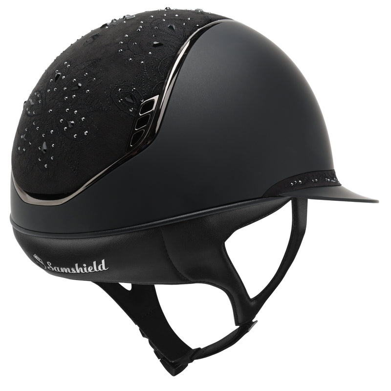 Samshield 2.0 Miss Shield Shadowmatt Black / Top Crystal Bloom Black / Frontalband Crystal Bloom Black / Trim Chrome Black / Blazon Chrome Black