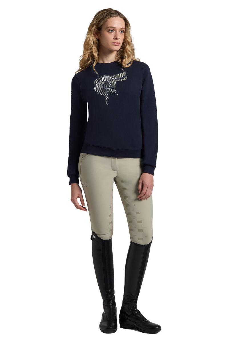 Rider's Gene Sweater Cotton with Saddle Print - Women