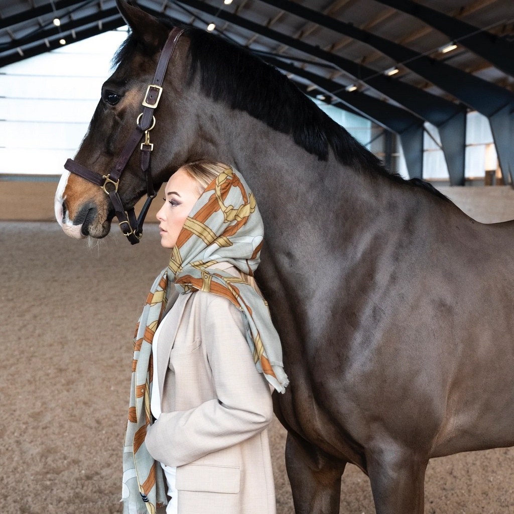 Adamsbro Scarf Bridle Print - Kasjmier - 200X70Cm