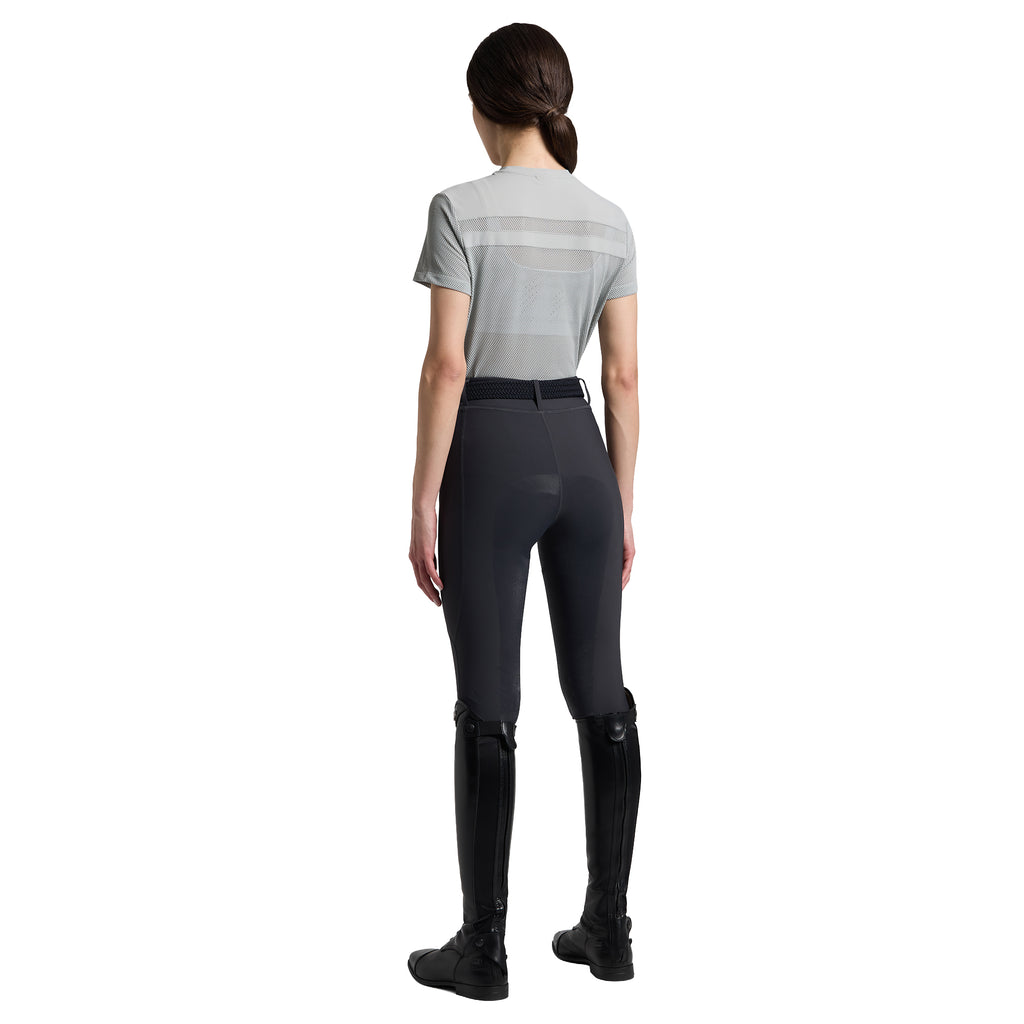Cavalleria Toscana T-Shirt Perforierter Einsatz - Kurzarm - Damen