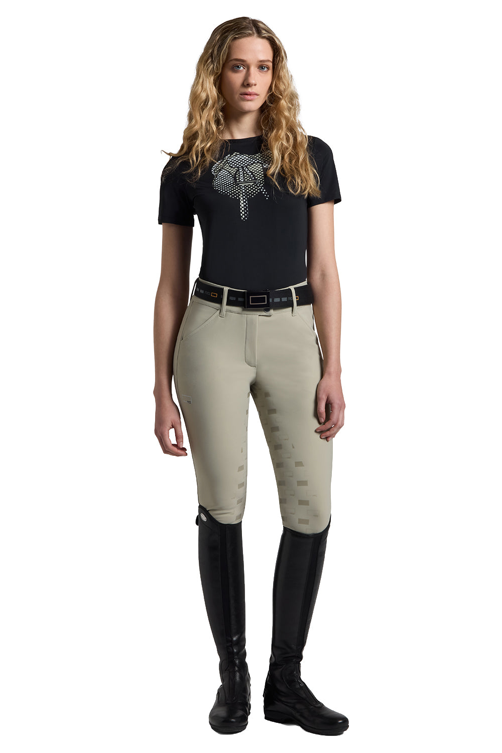 Reiter's Gene T-Shirt Jersey mit Sattel-Print - Kurzarm - Damen