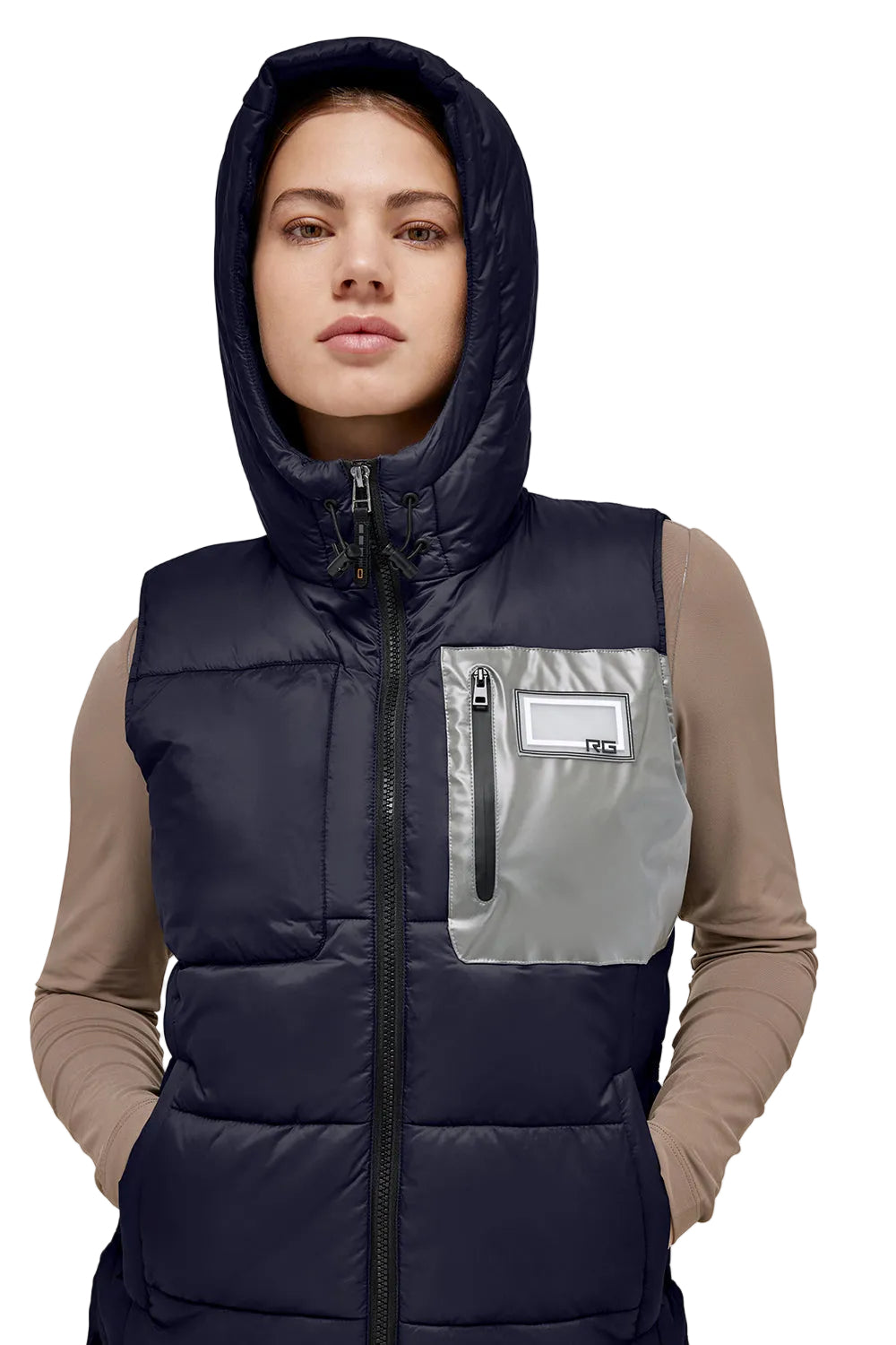 Rider's Gene Gewatteerde Bodywarmer - Met Kap - Dames