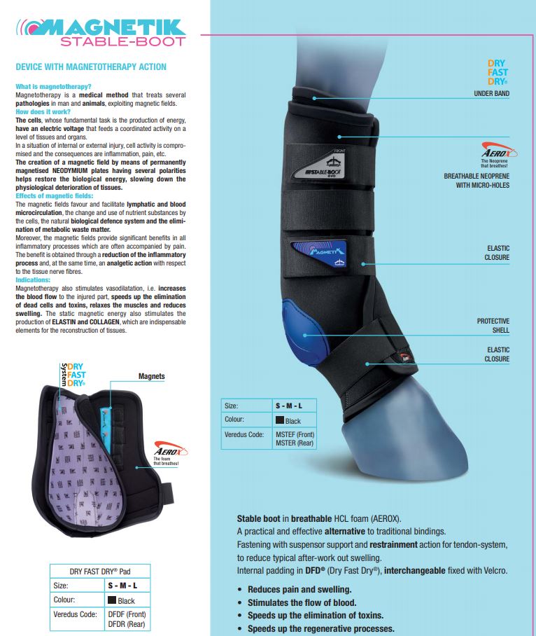 Veredus Magnetik Stallgamasche Evo - Vorderbein