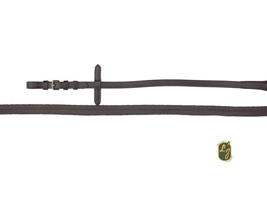 Rênes en caoutchouc LJ, boucles chromées