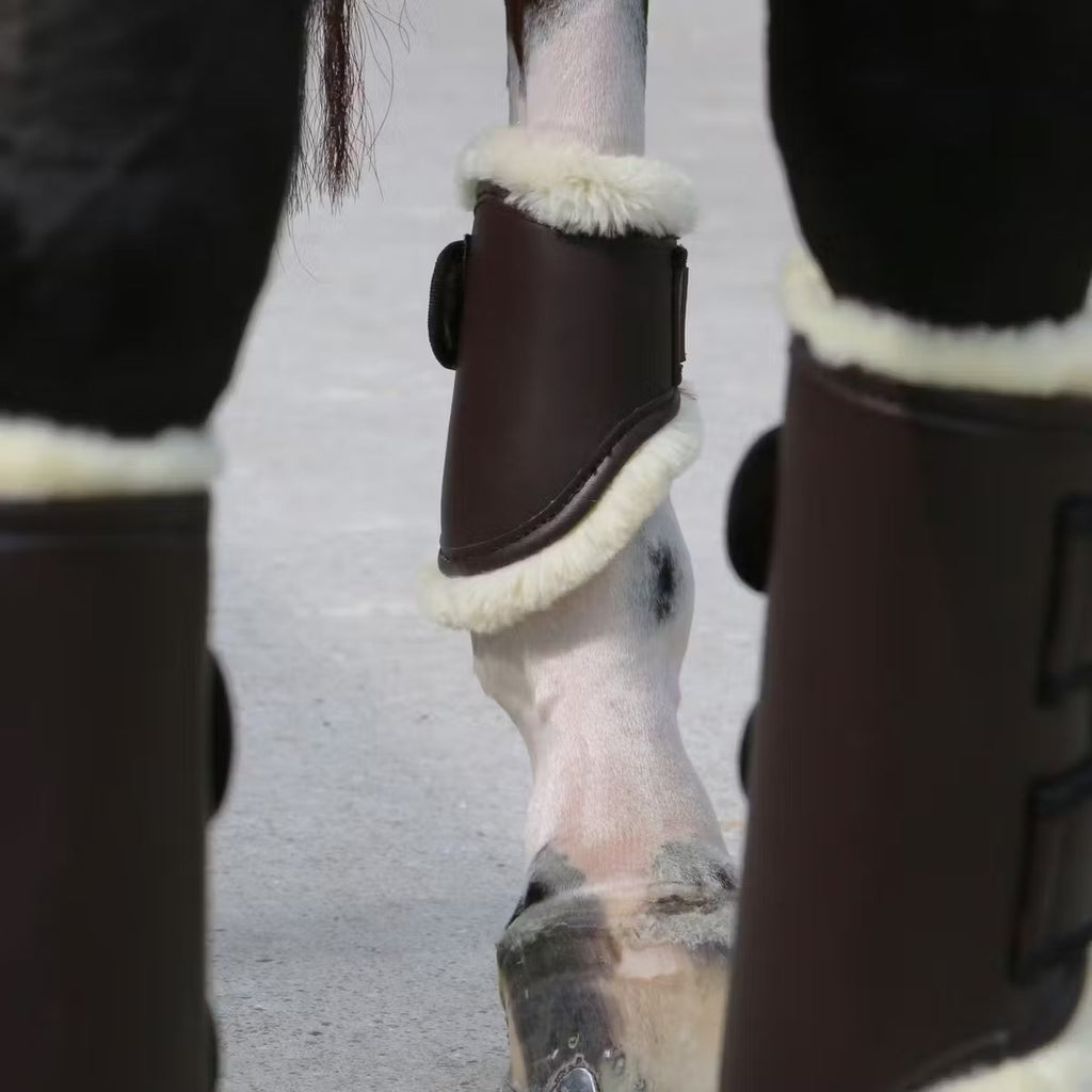 Guêtres Kentucky Turnout en cuir et laine