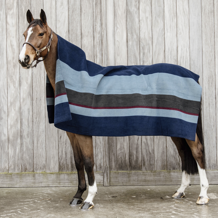Kentucky Fleece Rug Heavy Square - Stripes/Check