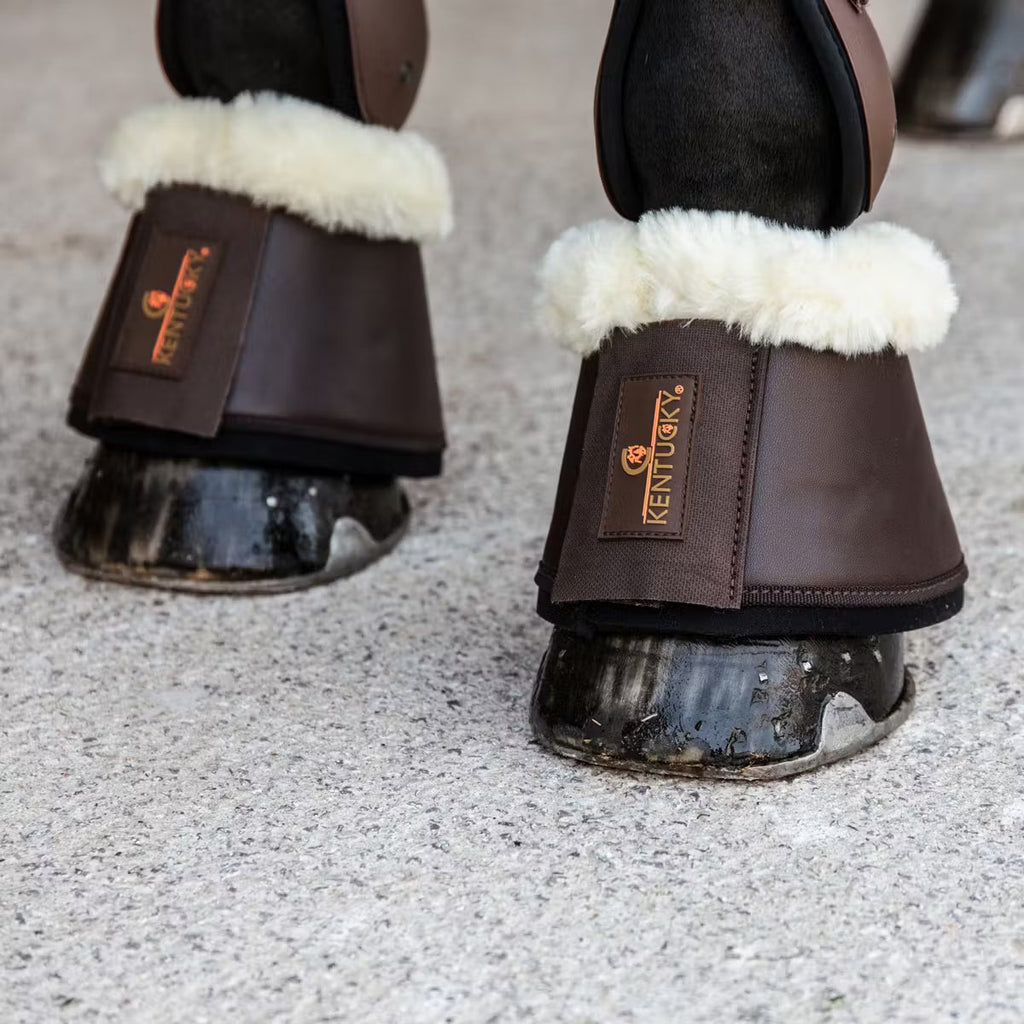 Kentucky Lammfell Leder Überziehstiefel