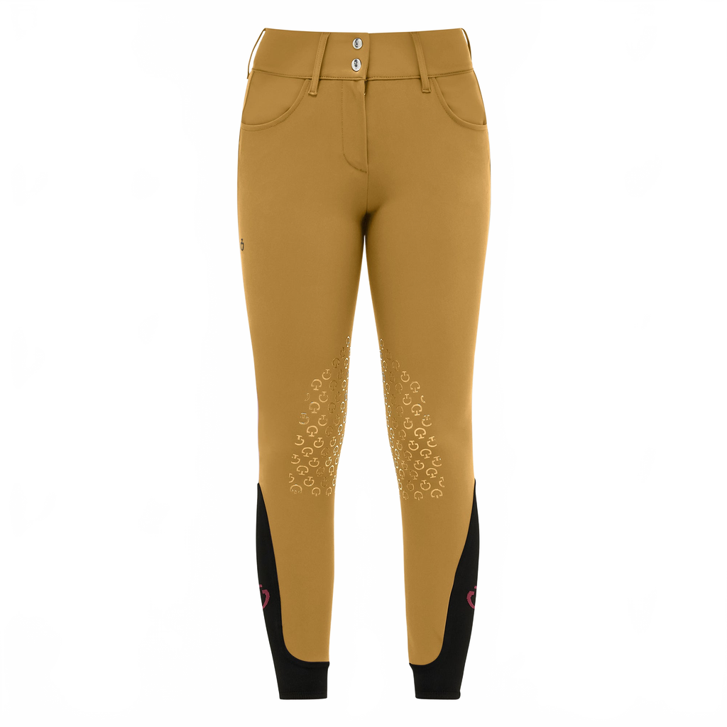 Cavalleria Toscana Pantalon d'équitation American - Taille Haute - Grips aux Genoux - Femme